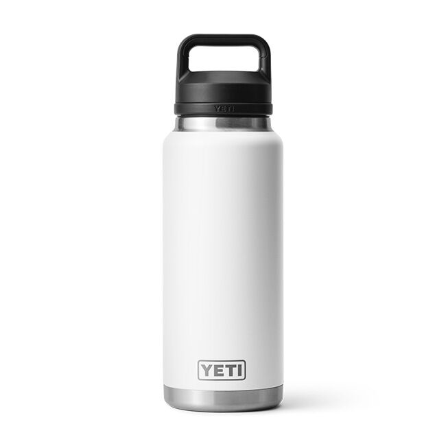 Yeti White Rambler Bottle with Chug Cap