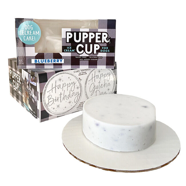 Pupper Cup Ice Cream Cake for Dogs - Blueberry - 8 oz image number null