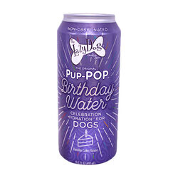 The Lazy Dog Cookie Co. Pup-POP Birthday Water - Celebration Hydration for Dogs - Vanilla Cake Flavor - 15.5 oz
