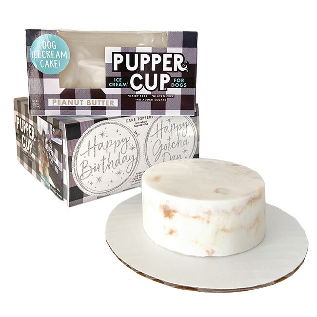 Pupper Cup Ice Cream Cake for Dogs - Peanut Butter - 8 oz image number null