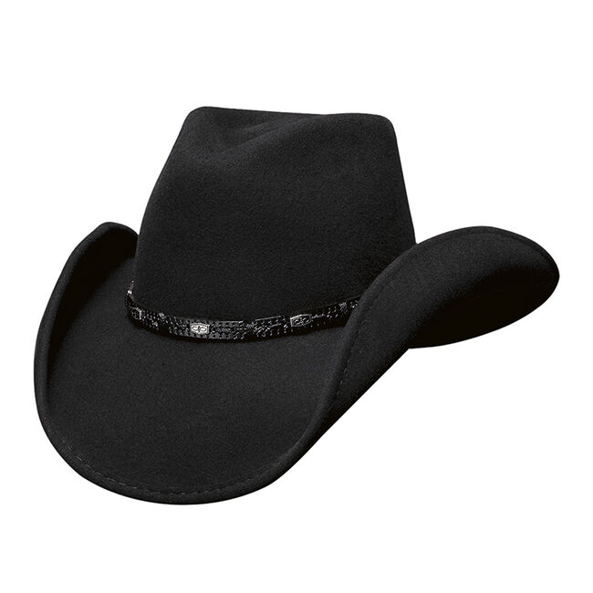 Bullhide Gray/black Cowboy Straw Hat, Brim Size 4 Inches, With an