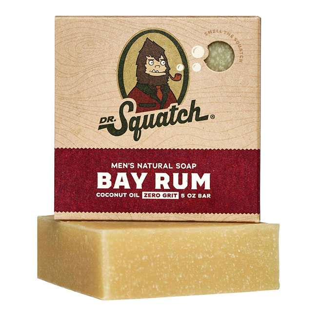 Dr. Squatch All Natural Bar Soap for Men with Zero Grit, Bay Rum