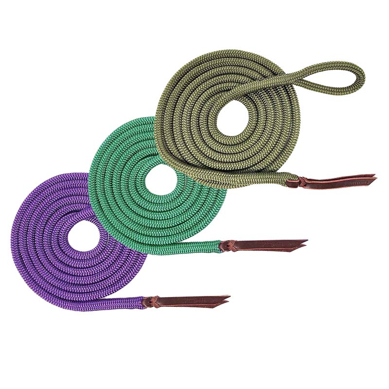 Knotty Girlz 9/16 Diameter Premium Polyester Yacht Braid Lead Rope with  Trigger Bull Snap End