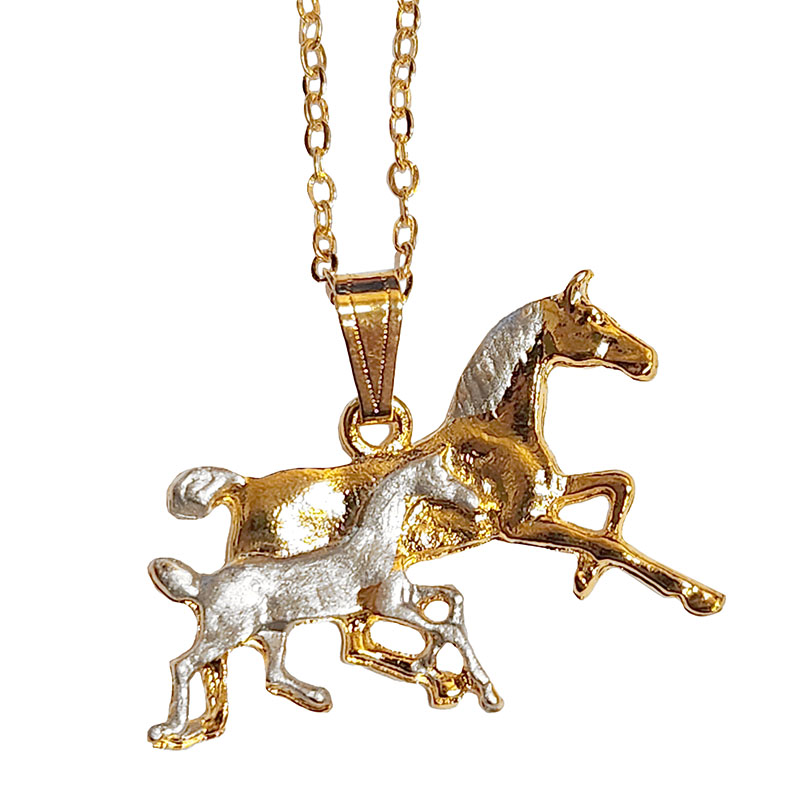 Finishing Touch of Kentucky Necklace - Two-Tone Mare & Foal | The