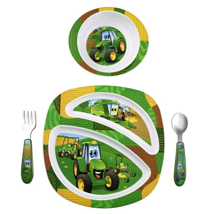 TOMY John Deere 4-Piece Toddler Dish Set | The Cheshire Horse