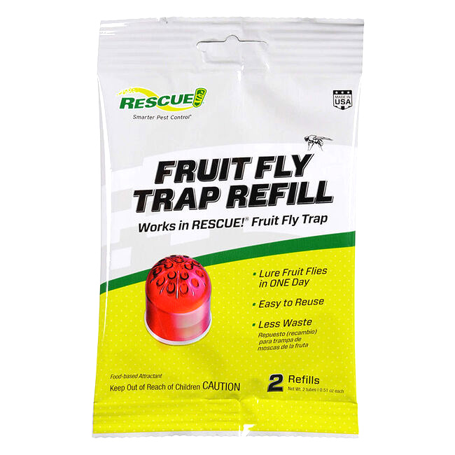 RESCUE Fruit Fly Trap Refill 1 pk of 2 Tubes - Made in USA