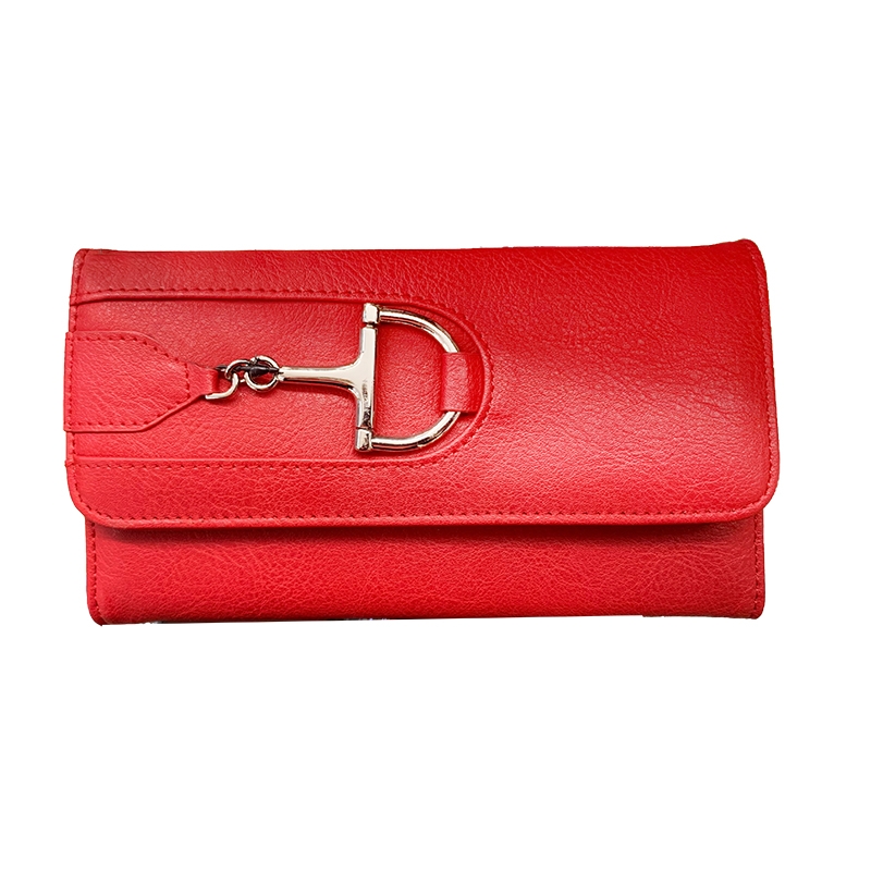 Awst Red Snaffle Bit Leather Wallet